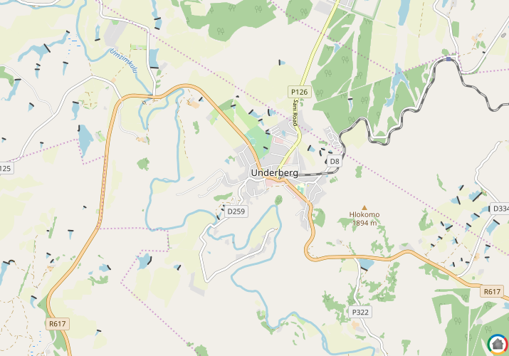 Map location of Underberg